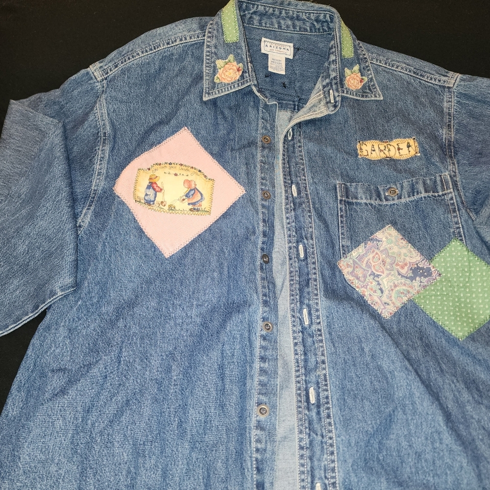 Arizona Denim Button Down with Patches